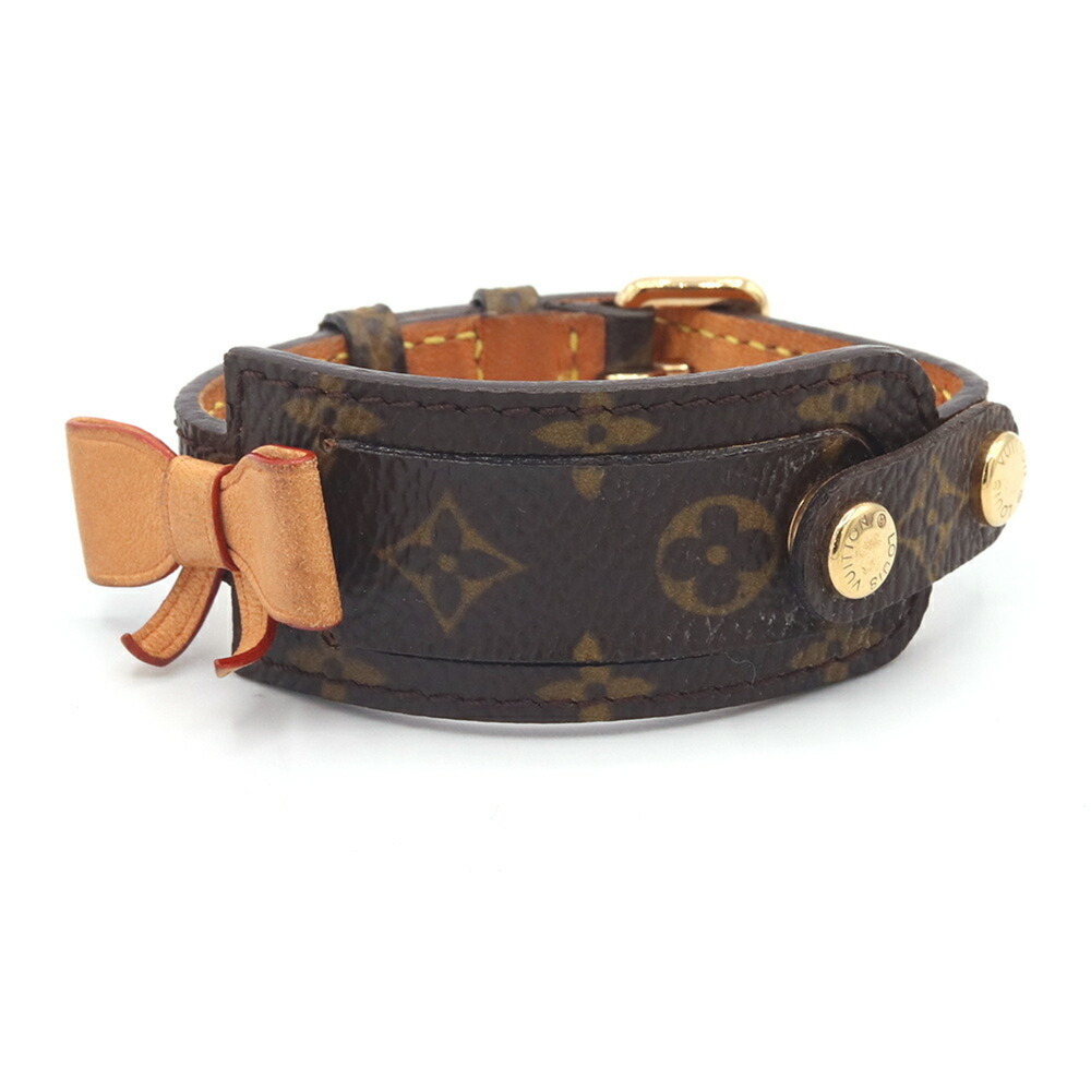 LOUIS VUITTON Black Monogram Charm Bracelet